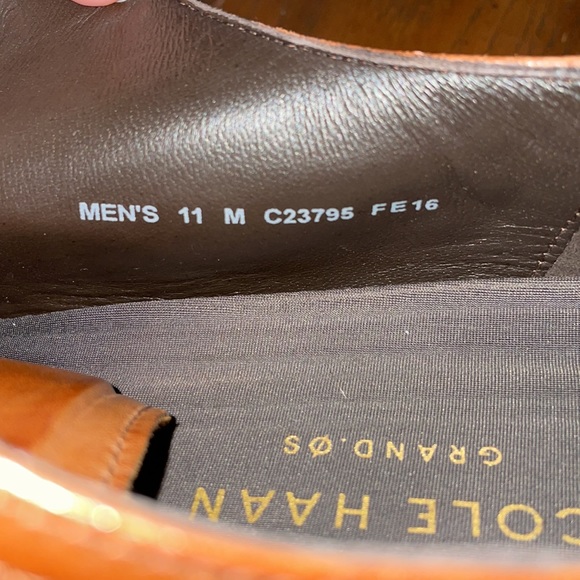 New Cole Haan Men’s Jefferson Grand Wingtip Oxford British Tan shoes size 11 M main image 2